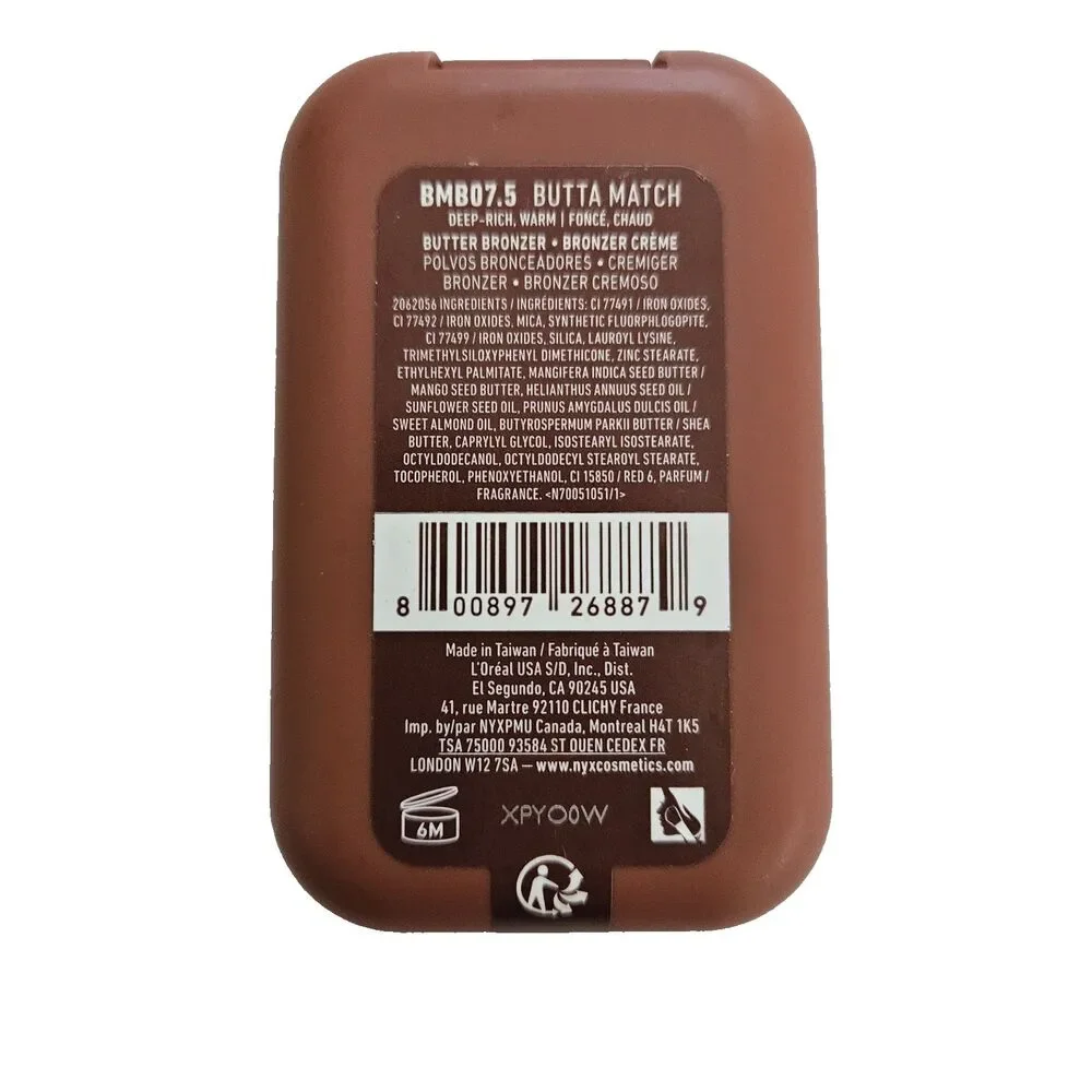 NYX Buttermelt Bronzer, BMB07.5 Butta Match 7.5 Deep Rich Warm 2 Pack